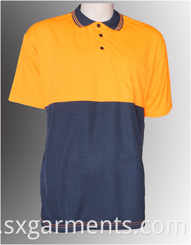 Men's safety polo shirt short sleeve